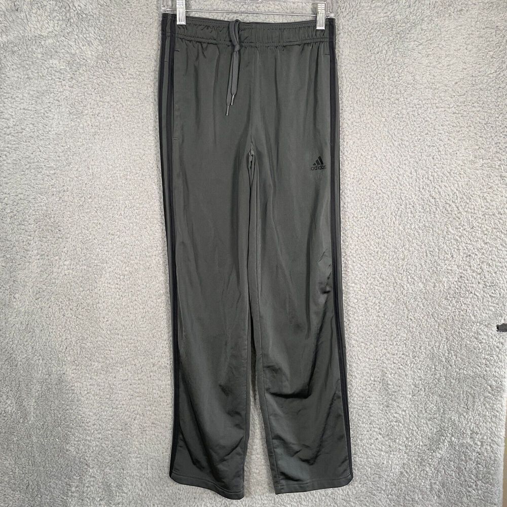 Adidas Men's Small 3 Stripe Black Warm Up Tapered Track Jogger H48431